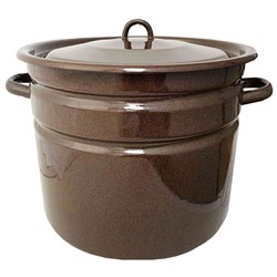 GARNEK EMALIA Z POKRYWĄ BRĄZOWY 40cm 41l