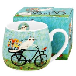 KOCI ŚWIAT ROWER KUBEK BARYŁKA W PUDEŁKU 430ml