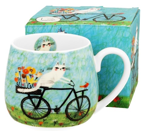 KOCI ŚWIAT ROWER KUBEK BARYŁKA W PUDEŁKU 430ml