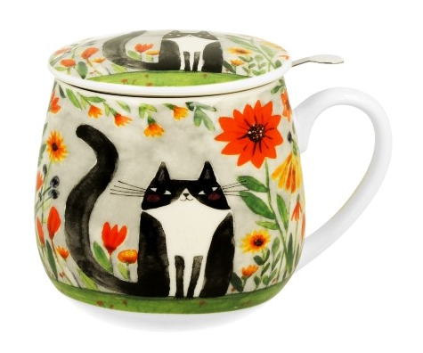 KOCI ŚWIAT ŁĄKA KUBEK ZAPARZACZ BARYŁKA 430ml