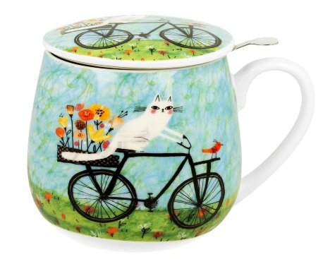 KOCI ŚWIAT ROWER KUBEK ZAPARZACZ BARYŁKA 430ml