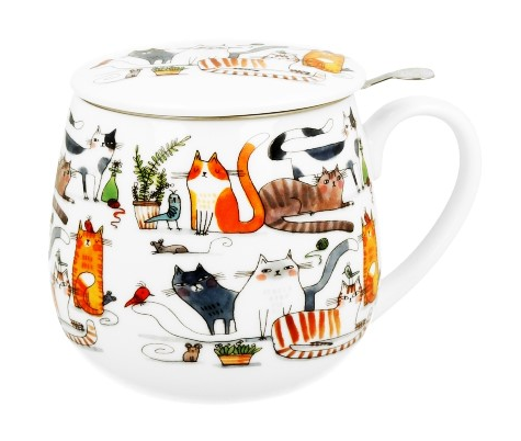 KOCI ŚWIAT LENIWE KUBEK ZAPARZACZ BARYŁKA 430ml