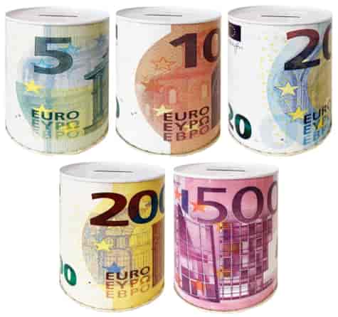 SKARBONKA METALOWA PUSZKA 11x13cm EURO