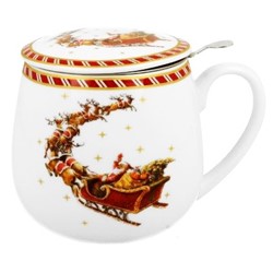 BN SANTA ON SLEIGH KUBEK ZAPARZACZ BARYŁKA 430ml