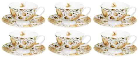 ENGLISH ROSES WHITE KOMPLET FILIŻANEK 6+6 250ml