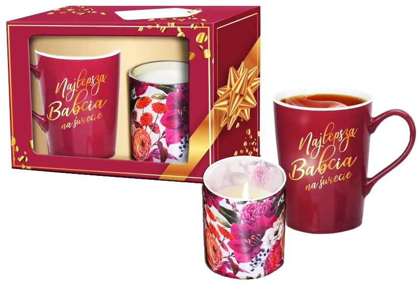 DZIEŃ BABCI KUBEK SKOS 300ml + ŚWIECZKA