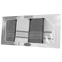 GIFT FROTEX IV KPL RĘCZNIKÓW GRENO 4EL BIAŁY/GR 2N