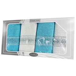 GIFT FROTEX IV KPL RĘCZNIKÓW GRENO 4EL BIAŁY/TU 2N