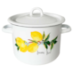 GARNEK EMALIA Z POKRYWĄ BIAŁY CYTRYNA 20cm 4,5l