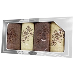 GIFT FROTEX IV KPL RĘCZNIKÓW GRENO 4EL KREM/BRĄ 1N