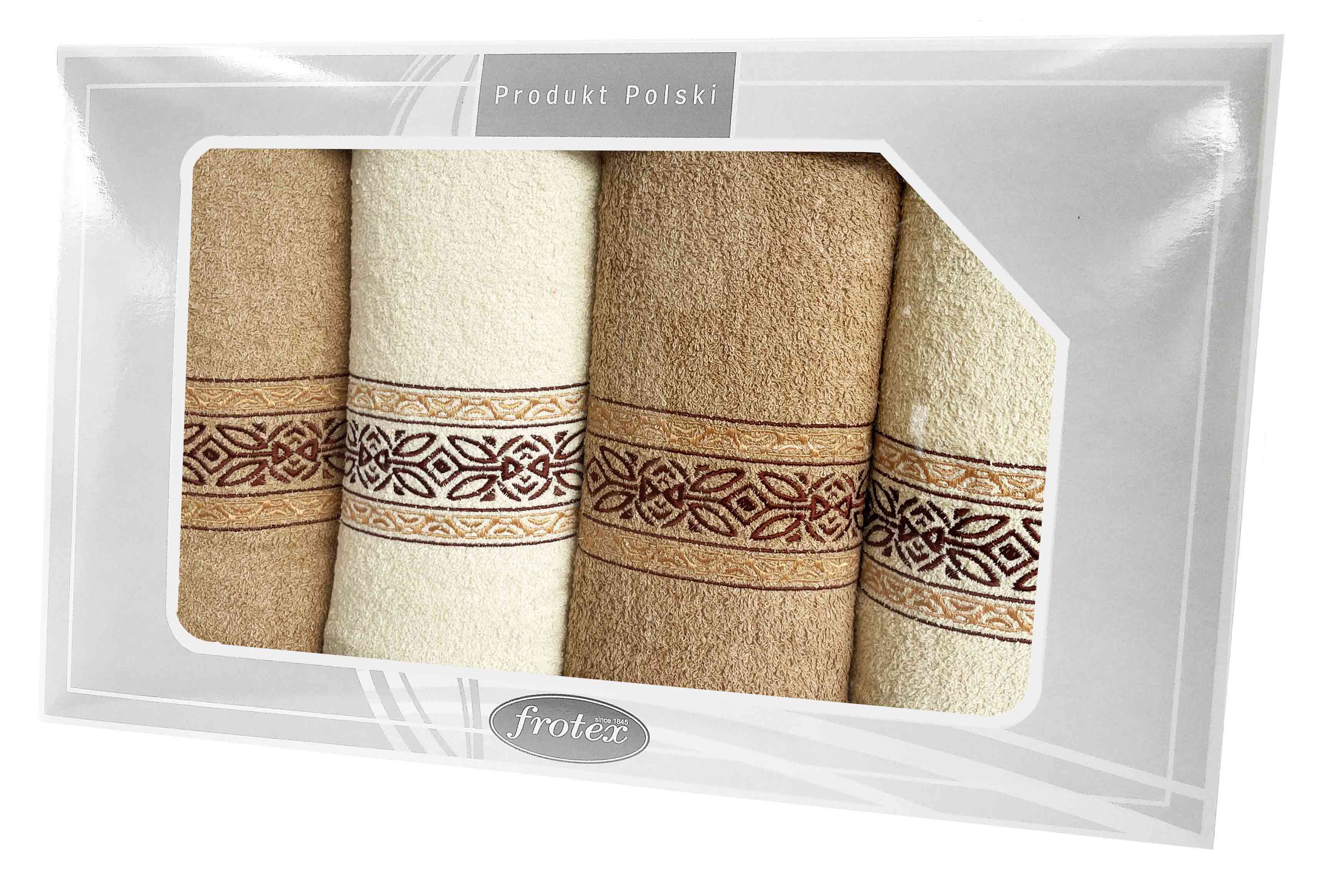 GIFT FROTEX IV KPL RĘCZNIKÓW GRENO 4EL KREM/BEŻ 2N