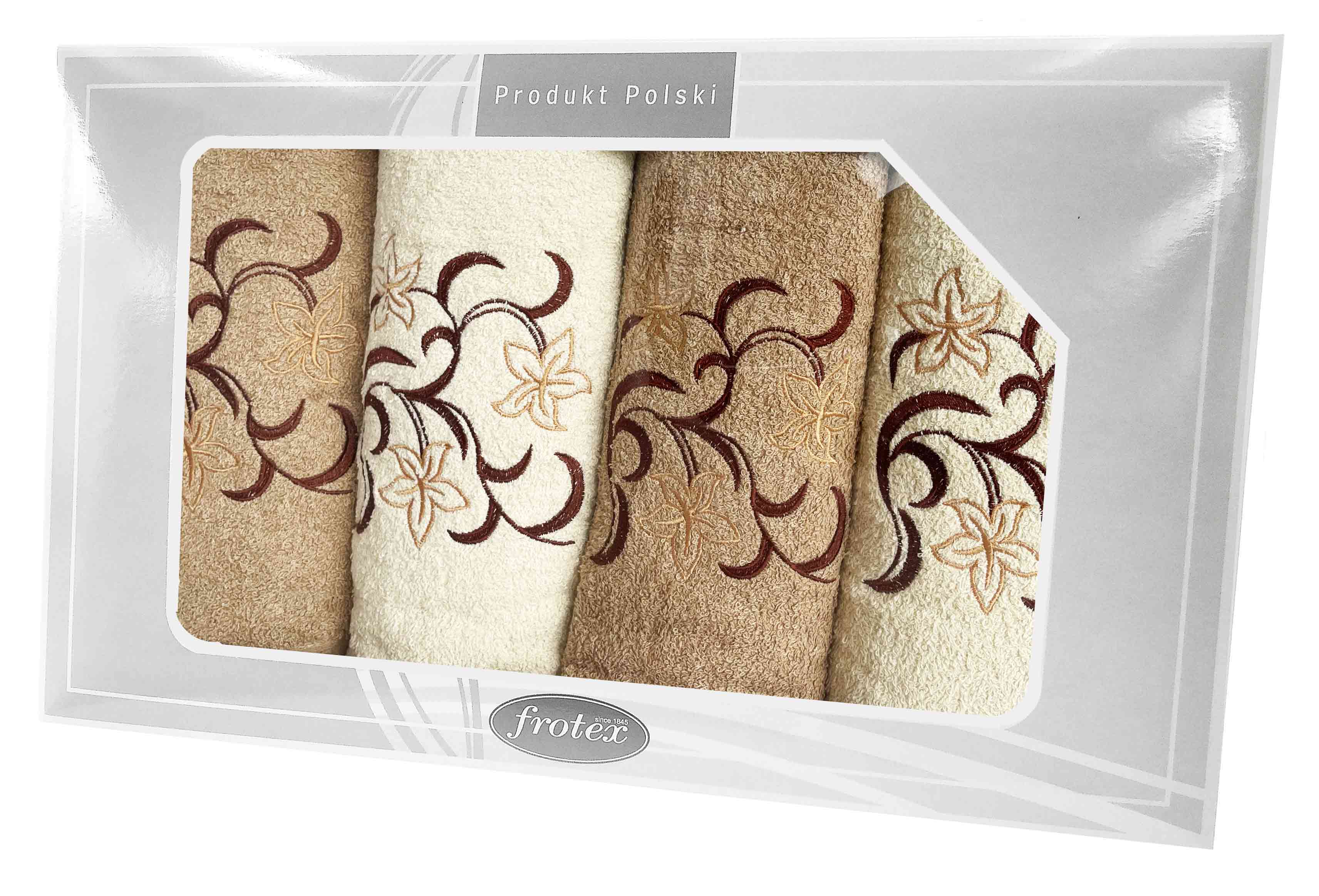 GIFT FROTEX IV KPL RĘCZNIKÓW GRENO 4EL KREM/BEŻ 3N