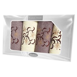 GIFT FROTEX IV KPL RĘCZNIKÓW GRENO 4EL KREM/BRĄ 3N