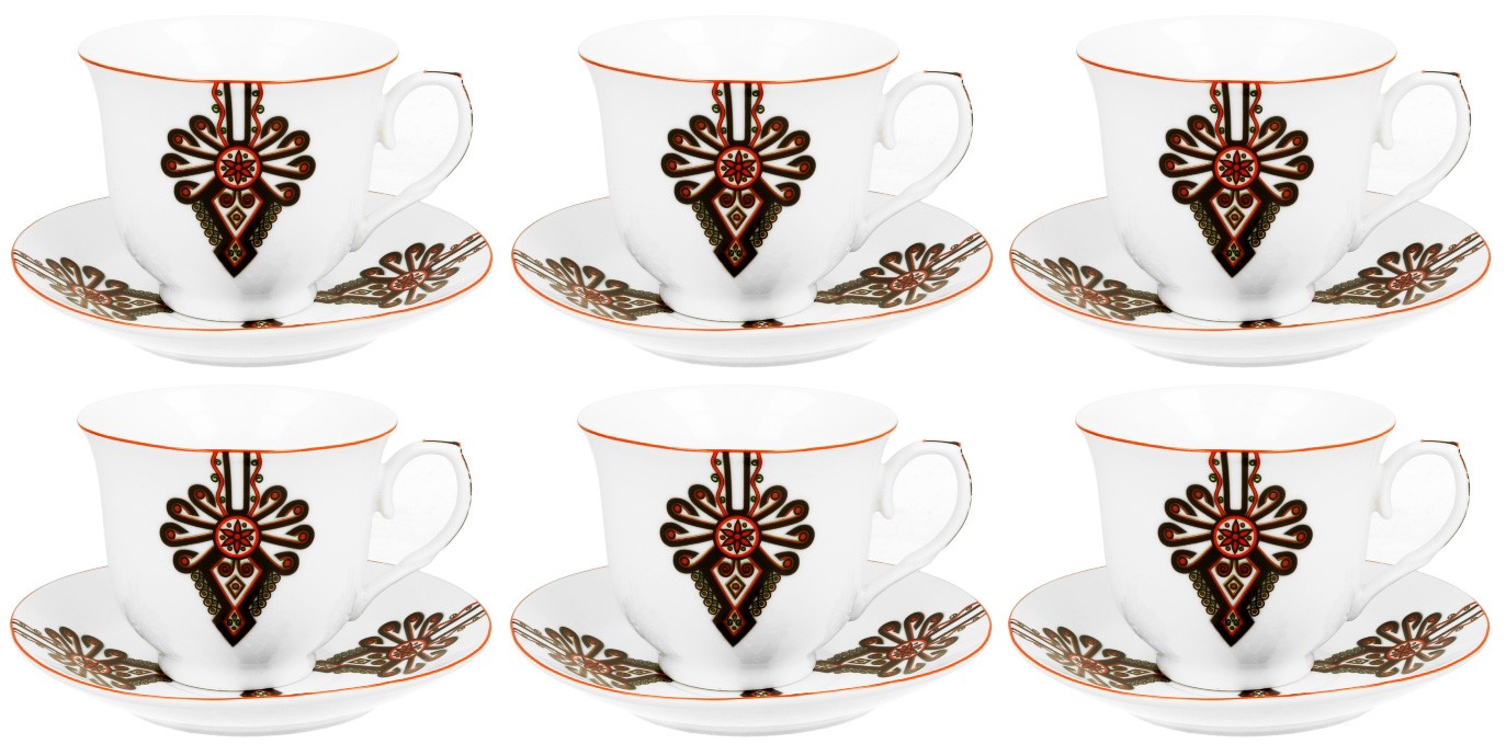 PARZENICA KOMPLET FILIŻANEK 6+6 250ml