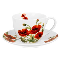 CLASSIC POPPIES FILIŻANKA ZE SPODKIEM 1+1 250ml