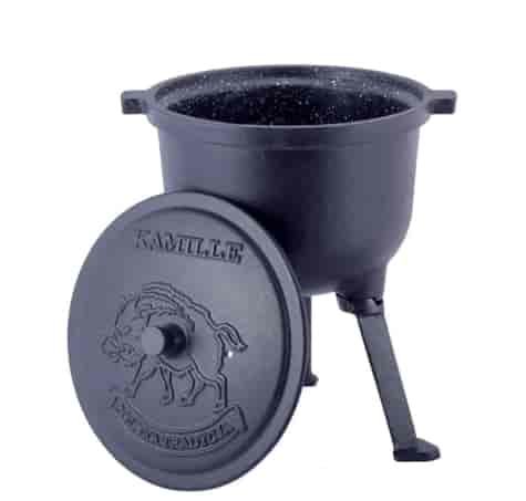 KOCIOŁEK MYŚLIWSKI ŻELIWNY M  5L KM4800M Z POWŁOKĄ