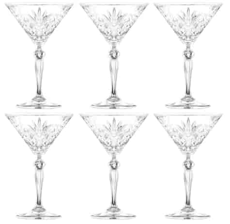 RCR MELODIA KIELISZEK SZAMPAN MARTINI 210 6szt