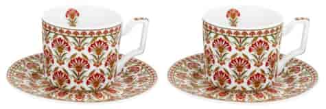 GEOMETRIC CARNATIO ESPRESSO KPL FILIŻANE 2+2 120ml