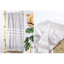 PLAŻOWY RĘCZNIK  90x180 ELEGANT BEŻOWY 215