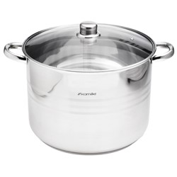 GARNEK STALOWY OKRĄGŁY 30cm 15,5L KM5406