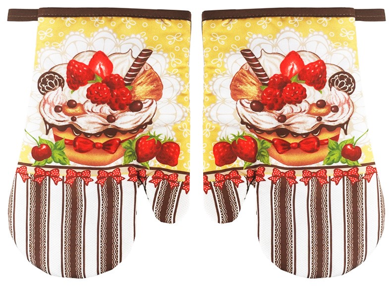 RĘKAWICE KUCHENNE MAGNES KPL 2szt SWEETS F9355