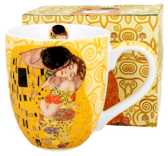 GUSTAV KLIMT KISS ECRU KUBEK KUBAS 1000ml