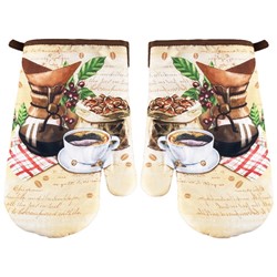 RĘKAWICE KUCHENNE MAGNES KPL 2szt COFFEE F23A252