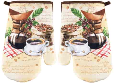 RĘKAWICE KUCHENNE MAGNES KPL 2szt COFFEE F23A252