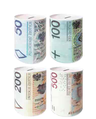 SKARBONKA METALOWA PUSZKA  8x12,5cm PLN