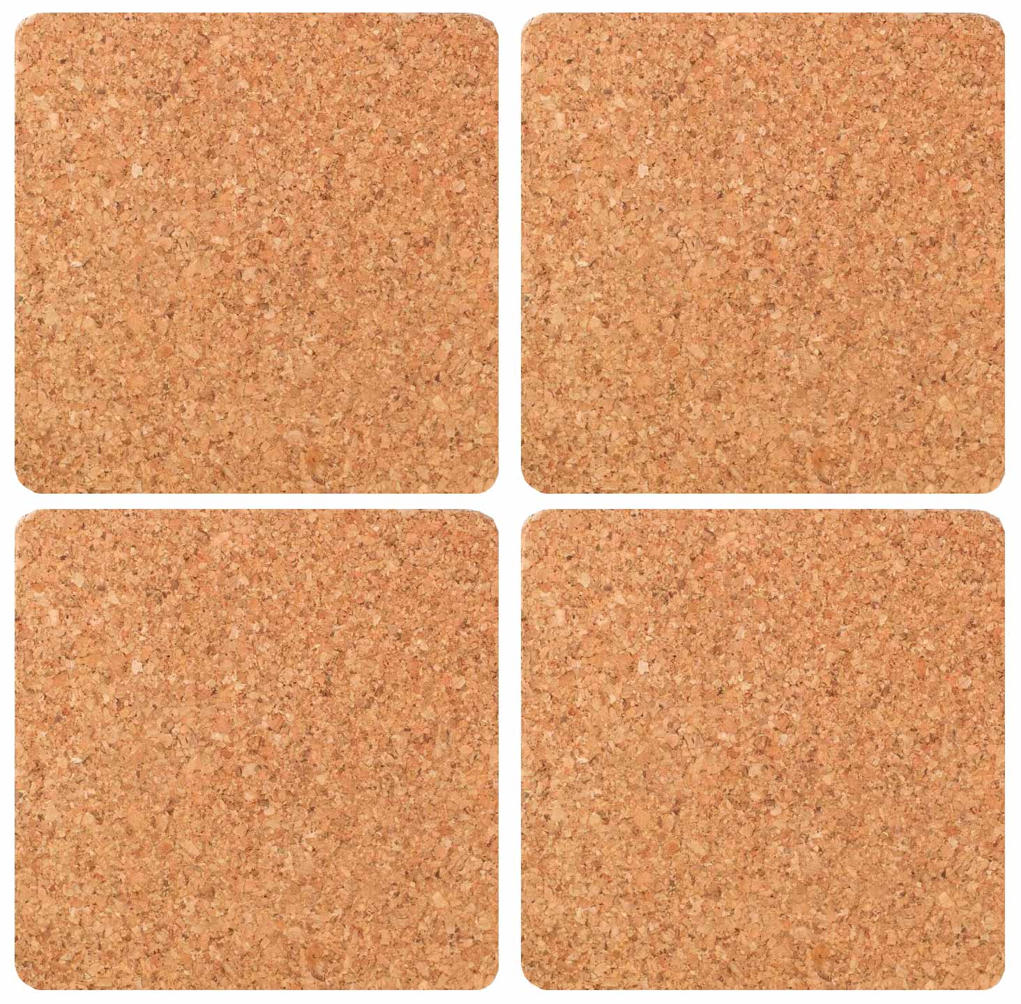 PODKŁADKA KORKOWA KWADRAT 10cm KPL 4EL DM-156117