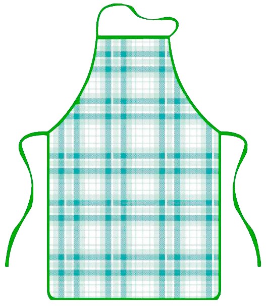 CHECKS FARTUCH KUCHENNY 50x76cm ZIELONY F23A183B