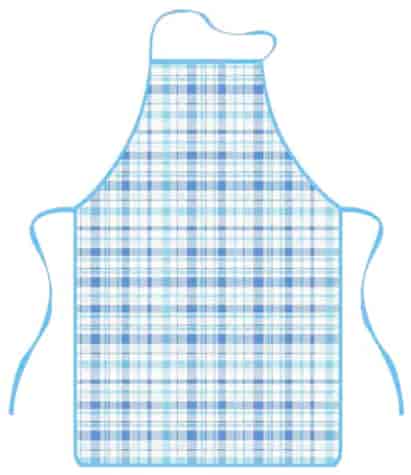 CHECKS FARTUCH KUCHENNY 50x76cm NIEBIESKI F23A1852