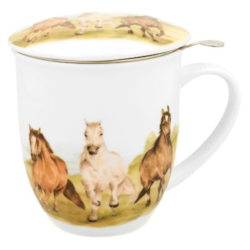 KONIE W GALOPIE KUBEK ZAPARZACZ W PUDEŁKU 400ml