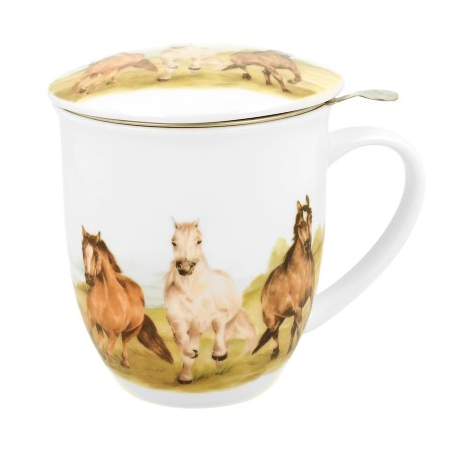 KONIE W GALOPIE KUBEK ZAPARZACZ W PUDEŁKU 400ml