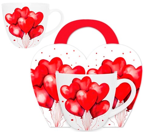 BALONY KUBEK 460ml + OPAKOWANIE Z RĄCZKĄ