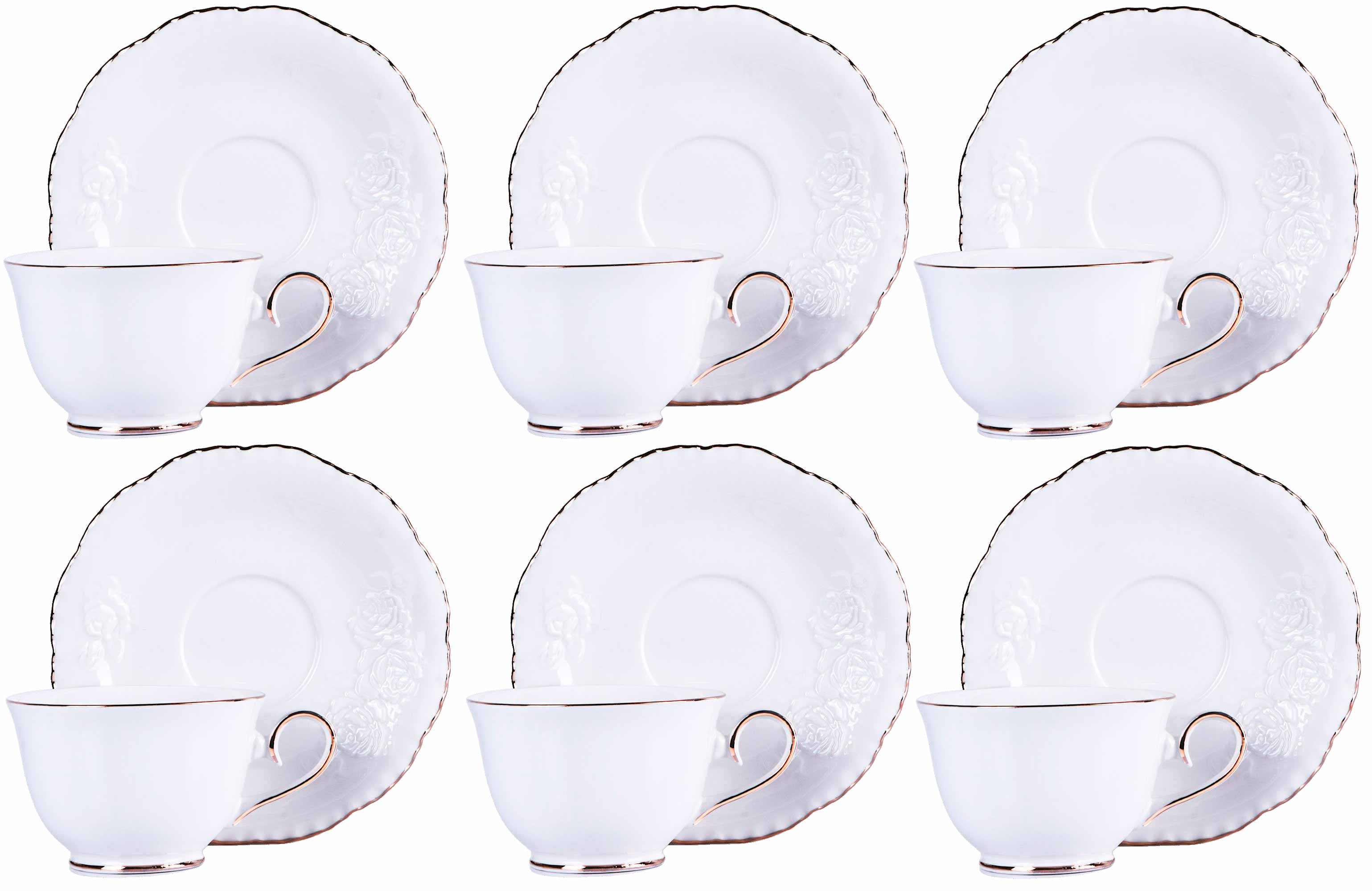 BELLA ROSA KOMPLET FILIŻANEK 6+6 250ml