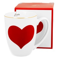 SERCE CZERWONE KUBEK W PUDEŁKU 380ml