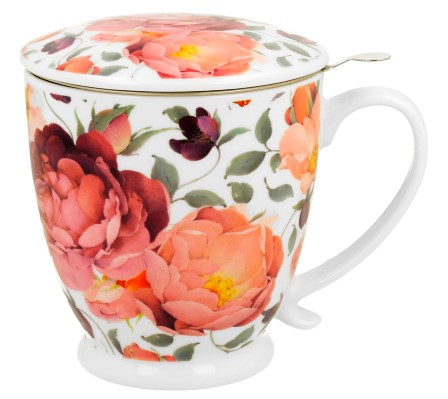 SPRING ROSES WHITE KUBEK ZAPARZACZ NA STOPCE 500ml