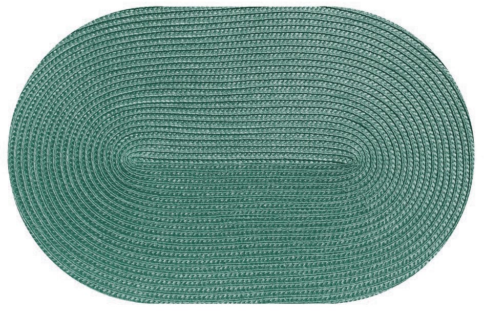 MATA DEKORA NA STÓŁ OWAL 43x28cm ZIELONY CIEMNY