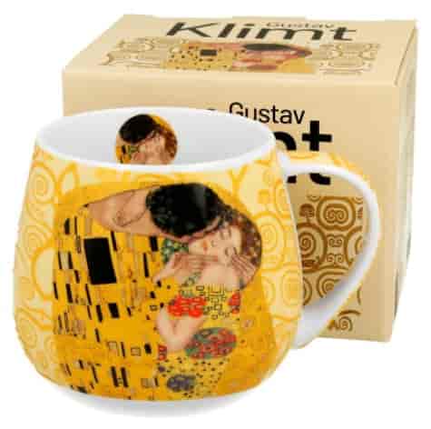 GUSTAV KLIMT KISS ECRU KUBEK BARYŁKA 430ml