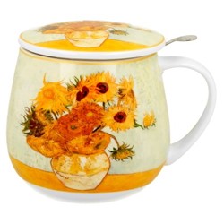 SUNFLOWERS KUBEK ZAPARZACZ BARYŁKA W PUDEŁKU 430ml