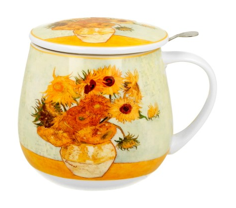 SUNFLOWERS KUBEK ZAPARZACZ BARYŁKA W PUDEŁKU 430ml