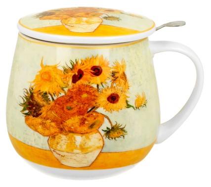 SUNFLOWERS KUBEK ZAPARZACZ BARYŁKA W PUDEŁKU 430ml