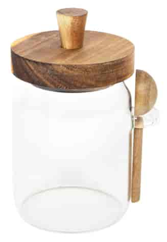 ACACIA POJEMNIK SZKLANY + ŁYŻECZKA 13x7cm 23467357