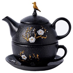 GIFT CZAJNICZEK ŻELIWNY Z FILIŻANK 400ml 3EL BIRD