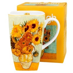 SUNFLOWERS KUBEK KUBAS KWADRAT W PUDEŁKU 650ml