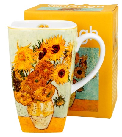 SUNFLOWERS KUBEK KUBAS KWADRAT W PUDEŁKU 650ml