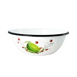 MISKA EMALIOWANA BIAŁY LIMONKA 17cm 0,6l