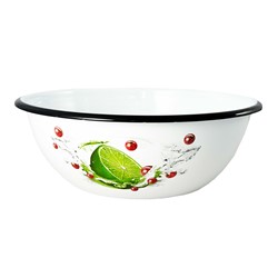 MISKA EMALIOWANA BIAŁY LIMONKA 25cm 2,5l