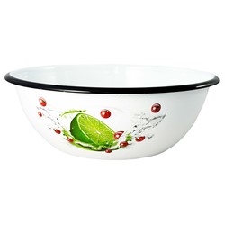 MISKA EMALIOWANA BIAŁY LIMONKA 29cm 4l